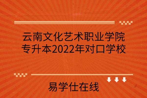 云南文化艺术职业学院专升本2022年对口学校