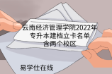 云南经济管理学院2022年专升本建档立卡名单_含两个校区