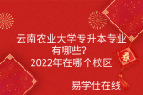 云南农业大学专升本专业有哪些？2022年在哪个校区
