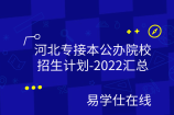 河北专接本公办院校招生计划-2022汇总