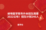 蚌埠医学院专升本招生简章2022公布！招生计划240人