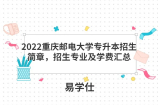 2022重庆邮电大学专升本招生简章，招生专业及学费汇总