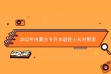 2022年内蒙古专升本退役士兵对应专业表 查看可以报考哪些本科专业？