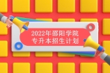 2022年邵阳学院专升本招生计划公布 招生人数共计350人！