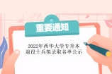2022年西华大学专升本退役士兵拟录取名单 专业、分数线和人数汇总！