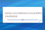 2022重庆工商大学派斯学院专升本专业对照表更新~计划招生1000！