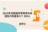 2022年沈阳城市学院专升本招生计划是多少？200人