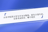 2021-2022年山东中医药大学专升本分数线、招生计划专业、自荐考试科目、哪个校区！
