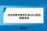 河北体育学院专升本2022招生简章发布