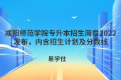 咸阳师范学院专升本招生简章2022发布，内含招生计划及分数线