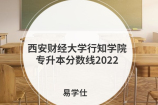 西安财经大学行知学院专升本分数线2022