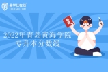 2022年青岛黄海学院专升本分数线发布 国际商务暴涨144分！
