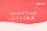 2022年枣庄学院专升本录取数公示 共计录取733人！
