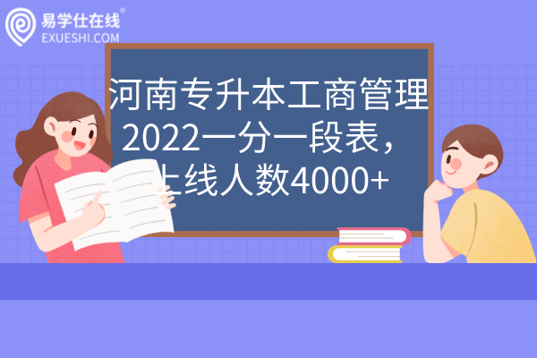 河南专升本工商管理2022一分一段表，上线人数4000+