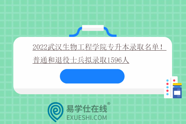 2022武汉生物工程学院专升本录取名单