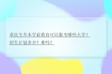 重庆专升本学前教育可以报考哪些大学？招生计划多少？难吗？