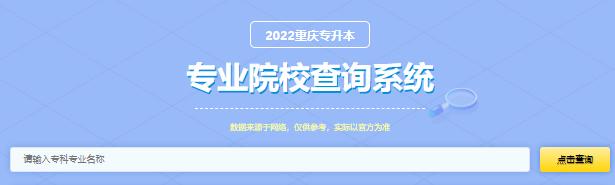 2022重庆专升本对口专业一览表查询