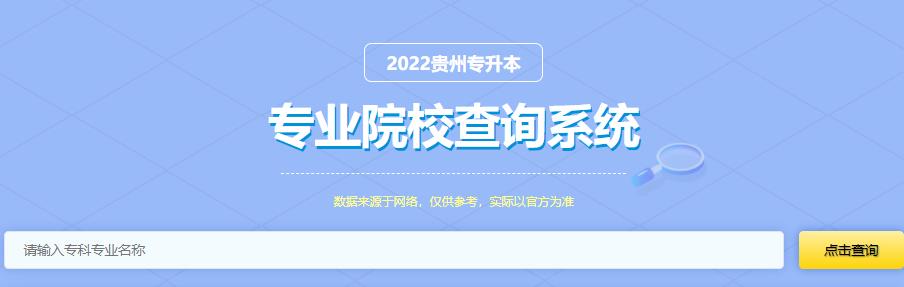 2022贵州专升本对口专业一览表查询