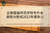 云南楚雄师范学院专升本录取分数线2022年是多少
