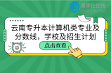 云南专升本计算机类专业及分数线，学校及招生计划