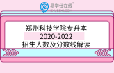 郑州科技学院专升本2020-2022招生人数及分数线解读