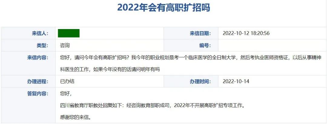 2022年四川高职扩招结束了