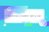 广州美术学院专升本难吗？收什么专业？