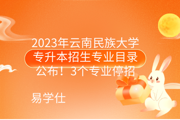 2023年云南民族大学专升本招生专业