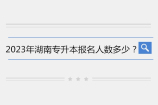 2023年湖南专升本报名人数多少？预计超过8万人！