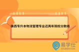 陕西专升本物流管理专业近两年院校分数线汇总！2023年参考