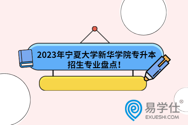 2023年宁夏大学新华学院专升本招生专业