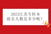 2023江苏专转本报名人数预计破8万，录取率大概率下降！