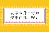 安徽专升本考点安排在哪里呢？23年参考22年考点位置！