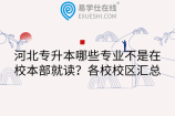 河北专升本哪些专业不是在校本部就读？各校校区汇总