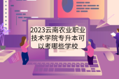 2023云南农业职业技术学院专升本可以考哪些学校