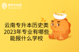 云南专升本历史类2023年专业有哪些?能报什么学校