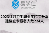 2023红河卫生职业学院专升本建档立卡报名人数224人-名单公示