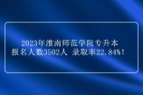 2023年淮南师范学院专升本报名人数3502人 录取率22.84%！