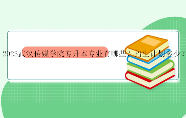 2023武汉传媒学院专升本专业有哪些？招生计划多少？