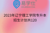 2023年辽宁理工学院专升本招生计划共120
