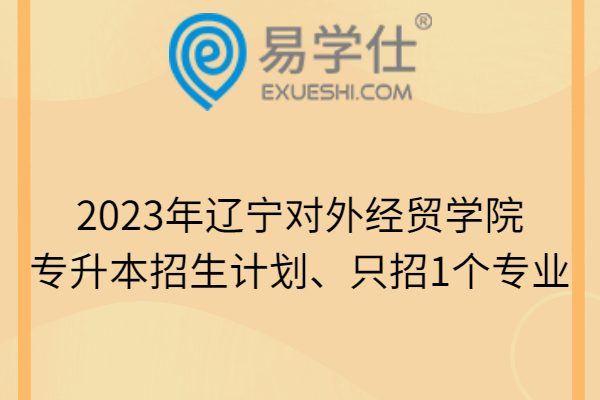 2023年辽宁对外经贸学院专升本招生计划