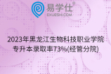 2023年黑龙江生物科技职业学院专升本录取率73%(经管分院)