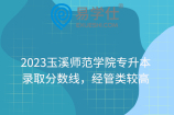 2023玉溪师范学院专升本录取分数线，经管类较高