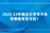 2022-23年临沂大学专升本有哪些专业可选？
