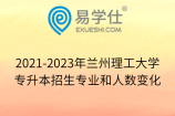 2021-2023年兰州理工大学专升本招生专业和人数变化