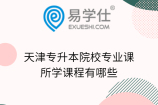 天津专升本院校专业课所学课程有哪些