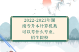 2022-2023年湖南专升本计算机类可以考什么专业、招生院校