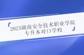 2023湖南安全技术职业学院专升本对口学校