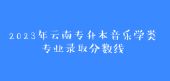 2023年云南专升本音乐学类专业录取分数线