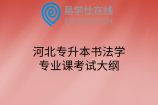 河北专升本书法学专业课考试大纲